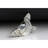 Arno Malinowski for Georg Jensen; a sterling silver brooch modelled as a bird with wings