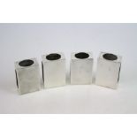 Set of four silver matchbox holders, makers Padgett & Braham Ltd, London 1938 (4)