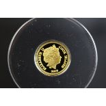 A 2010 Cook Island 1/2 Gram 5 Dollar Gold Coin