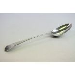 George III silver table spoon, old English pattern, initialled terminal, makers Peter & Ann Bateman,