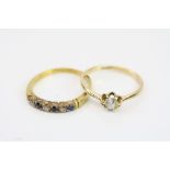 Diamond solitaire 18ct yellow gold ring, the round old cut diamond weighing approx 0.20 carat,