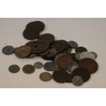 A collection of mainly foreign coins to include Victorian silver examples