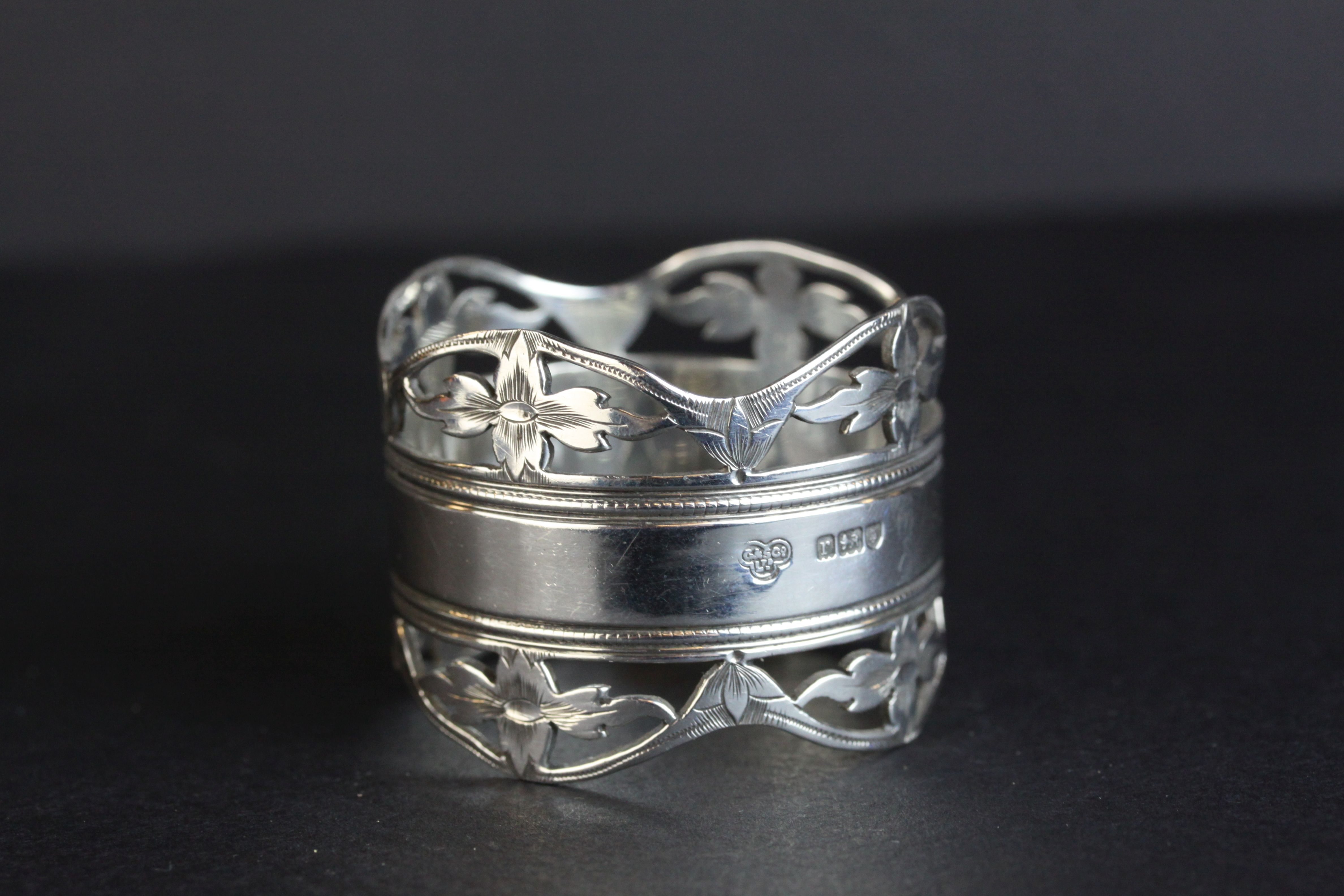 Early twentieth century matched silver Christening set comprising spoon, fork and napkin ring, - Image 3 of 8
