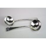 George IV silver sauce ladle, initialled terminal, maker William Bateman II, London 1827, length