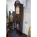 20th century Tempus Fugit 31 day Longcase Clock with glass panel to body, 194cms high