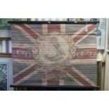 Hanging ' God save the Queen ' Banner with poles, 100cms x 73cms