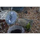 Garden Reconstituted Stone Sundial, 100cms high