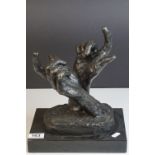 Bronze Sculpture of a Pair of Hands titled ' Intuition' , limited edition, no. 31/395, signed