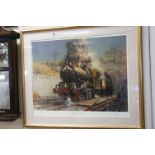 A framed and glazed Terence Cuneo locomotive limited edition print titled King George V 113/850