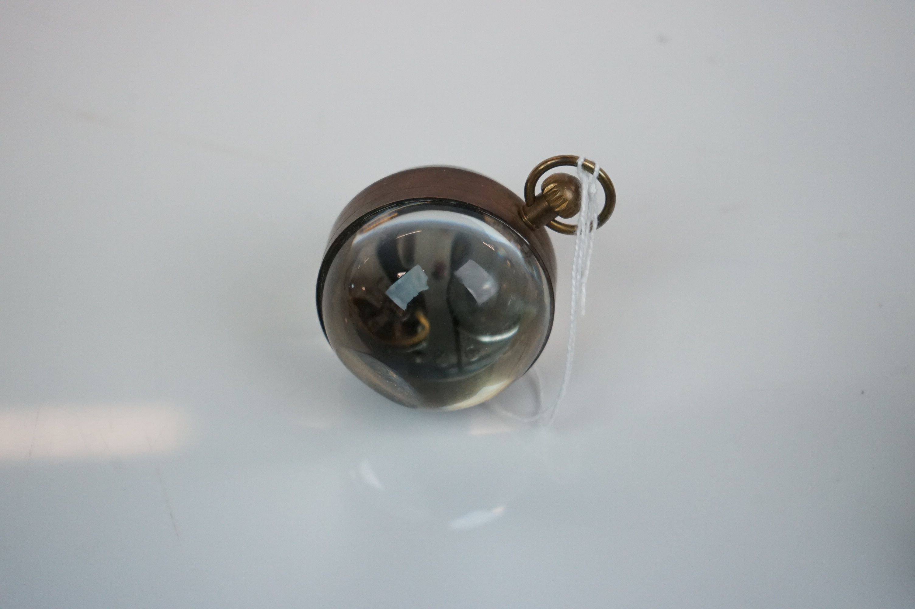 Brass and Glass Cased Bulls Eye Pocket Watch - Bild 5 aus 6