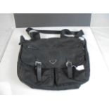 Prada - Gentleman's Black Shoulder Bag, 36cms wide