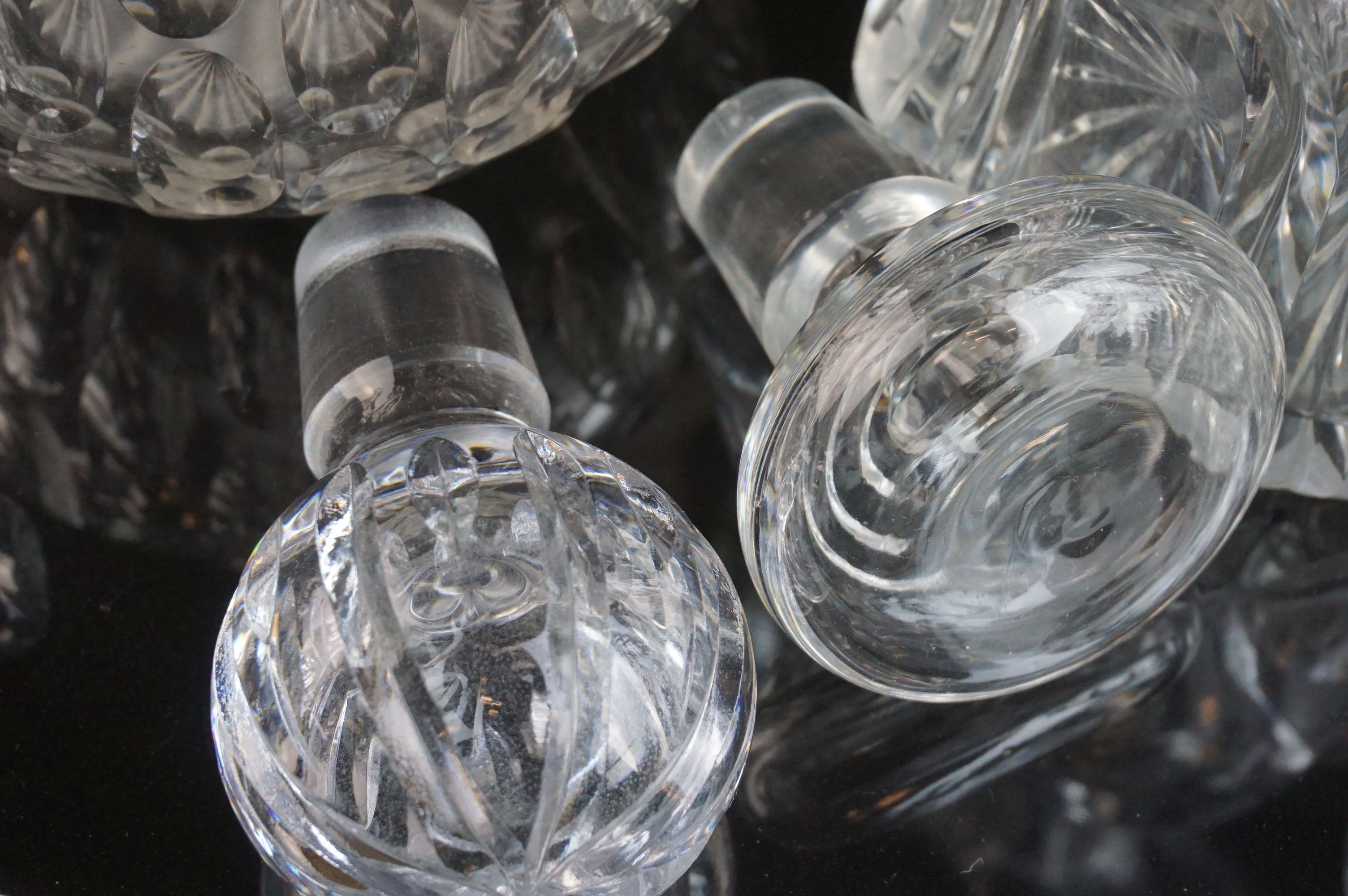 Collection of Nine Decanters and a Claret Jug, some with matched stoppers, together with a - Image 9 of 9