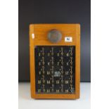 Late 19th century /Early 20th century Oak Cased ' Patrick & Wilkins ' 21 Room Needle Annunciator /