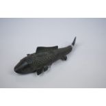 Japanese style Bronze Model of a Carp, 16cms long