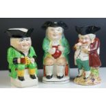 Three Vintage Toby Jugs including 19th century