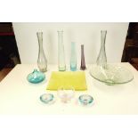 Mixed Glassware including Coloured Glass items