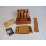Vintage Casio Calculator together with various games including Boxed Chessman Chess Set, Jaques