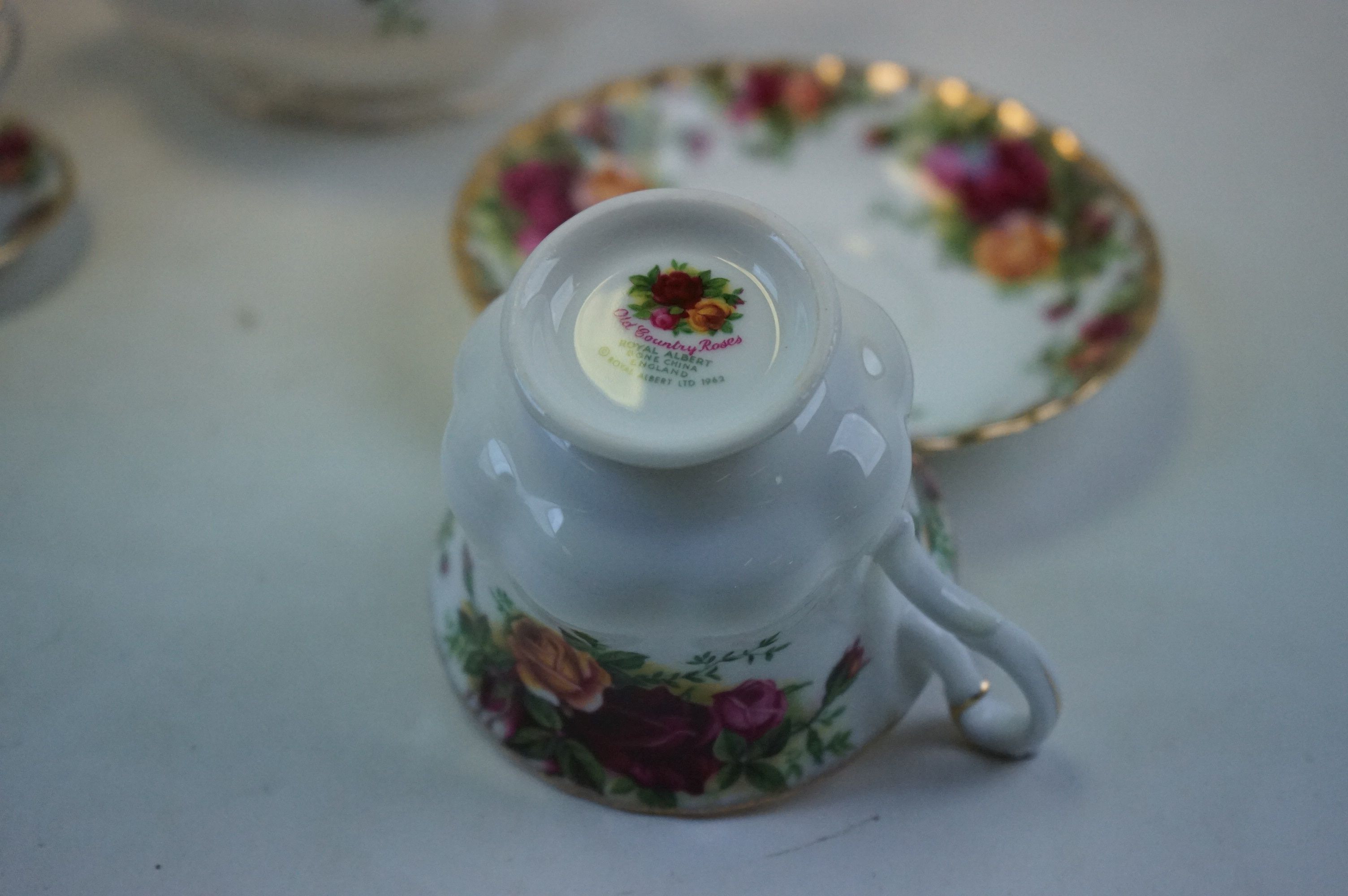 A Royal Albert Country Roses part tea set to include cups and saucers teapot bowl etc. - Image 3 of 6