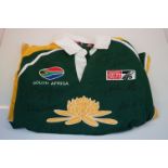 Signed Emirates Dubai Rugby South Africa Shirt with approx. 12 signatures