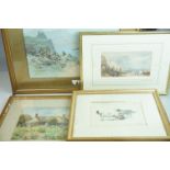 Four Framed and Glazed Watercolours including Charles H Spiers Watercolour of a Cottage and