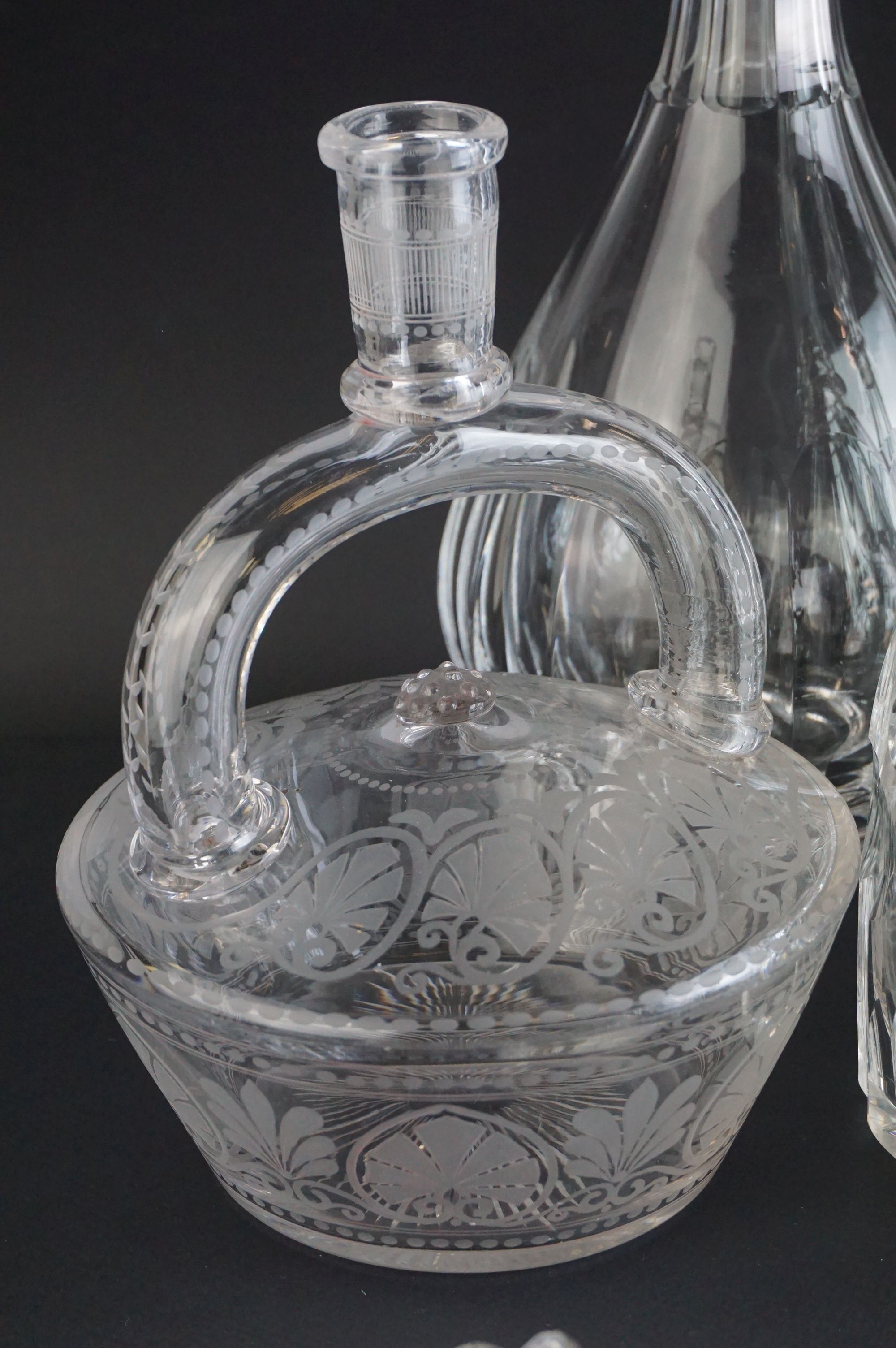 Collection of Nine Decanters and a Claret Jug, some with matched stoppers, together with a - Image 6 of 9