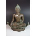 Sino-Tibetan Bronze Buddha in a Seated Position, 51cms high