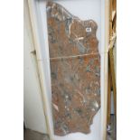 Shaped Marble Top for a Cabinet, 128cms long x 46cms deep