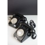 Two 1970s/80 black ring dial telephones converted.