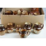 Quantity of mainly 19th century stoneware harvest jugs.