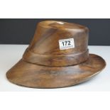 Solid Wooden Milliner's Hat Block / Shaper / Hat Display Stand, 28cms long x 15.5cms high