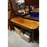 Early 20th century Mahogany Side Table with curved corners, the frieze with ebony and satinwood