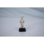 Antique Carved Ivory Figure of a Chinese Official on stand, 8cms high