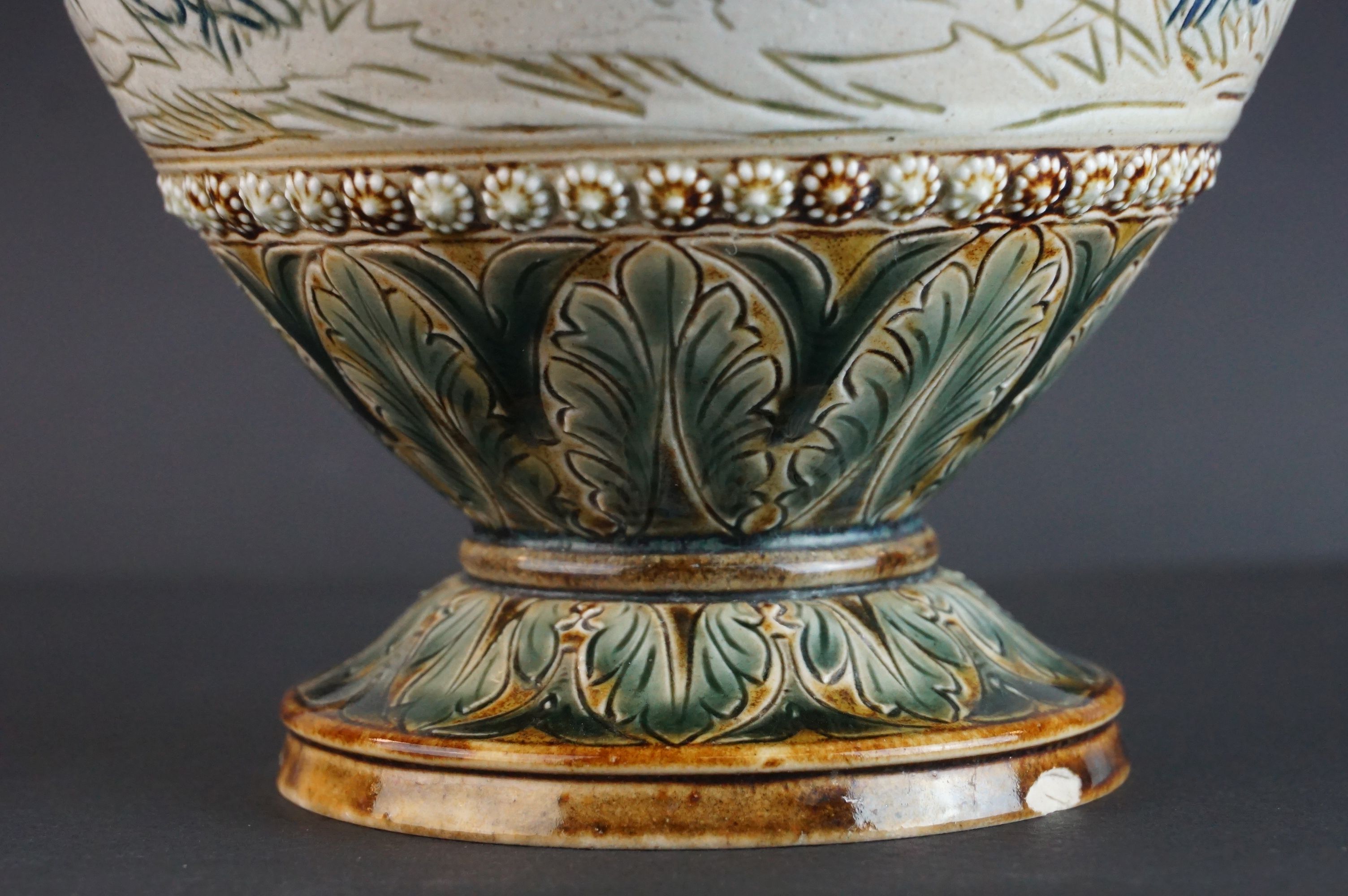 Late 19th century Doulton Lambeth Hannah Barlow Stoneware Vase, with sgraffito decoration of - Image 5 of 7
