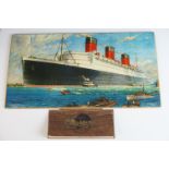 Advertising, G. Marconi - 1936 Image on board of the Queen Mary on her maiden voyage titled '