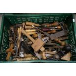 A large quantity of mixed vintage tools to include chisels, Screwdrivers, Stanley no 10 plane etc.