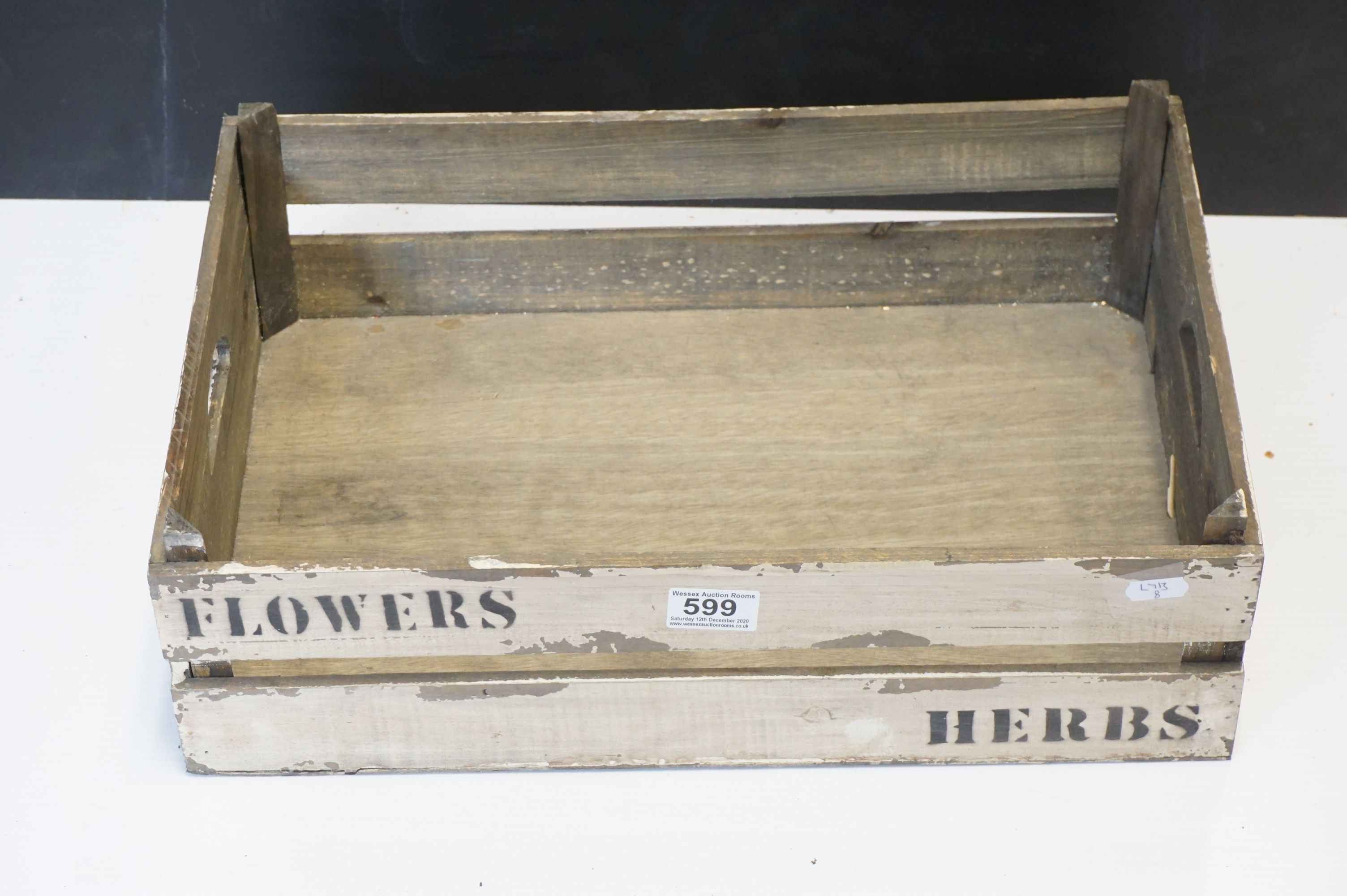 Wooden Flower Picking Herb Crate