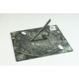 Patinated Metal Sun Dial, 20cms x 20cms