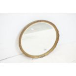 Gilt Framed Circular Wall Mirror, 42cms diameter