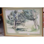 Denis Wirth-Miller (British 1915-2010), Watercolour of Trees, signed to bottom right ' To Jocelyn