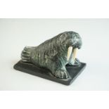 Canadian ' The Wolf Sculptures ' Model of a Walrus, 8cms high