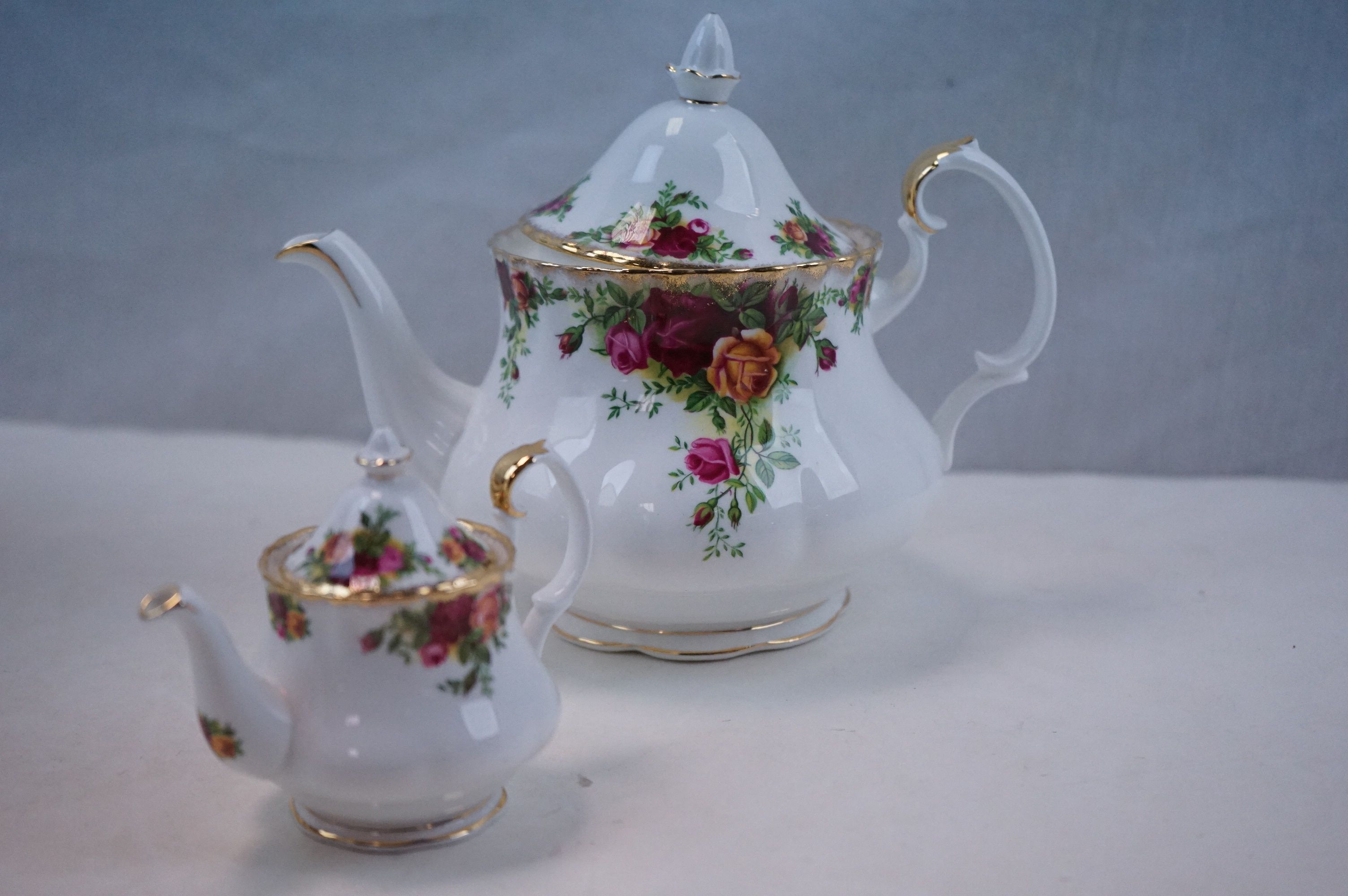 A Royal Albert Country Roses part tea set to include cups and saucers teapot bowl etc. - Image 6 of 6