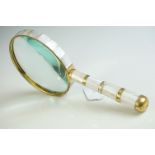 Brass and Mother of Pearl Magnifying Glass