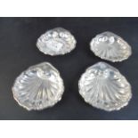 Four American Silver Plated (Gorham) Shell Shaped Dishes