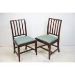 Pair of 19th century Mahogany ' Gillows of Lancaster 'Dining Chairs with square slatted backs and