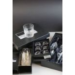 Five Boxed Royal Doulton Hand Cut Crystal ' Chelsea ' Glass Sets including-Six Tumblers, Six Sherry,