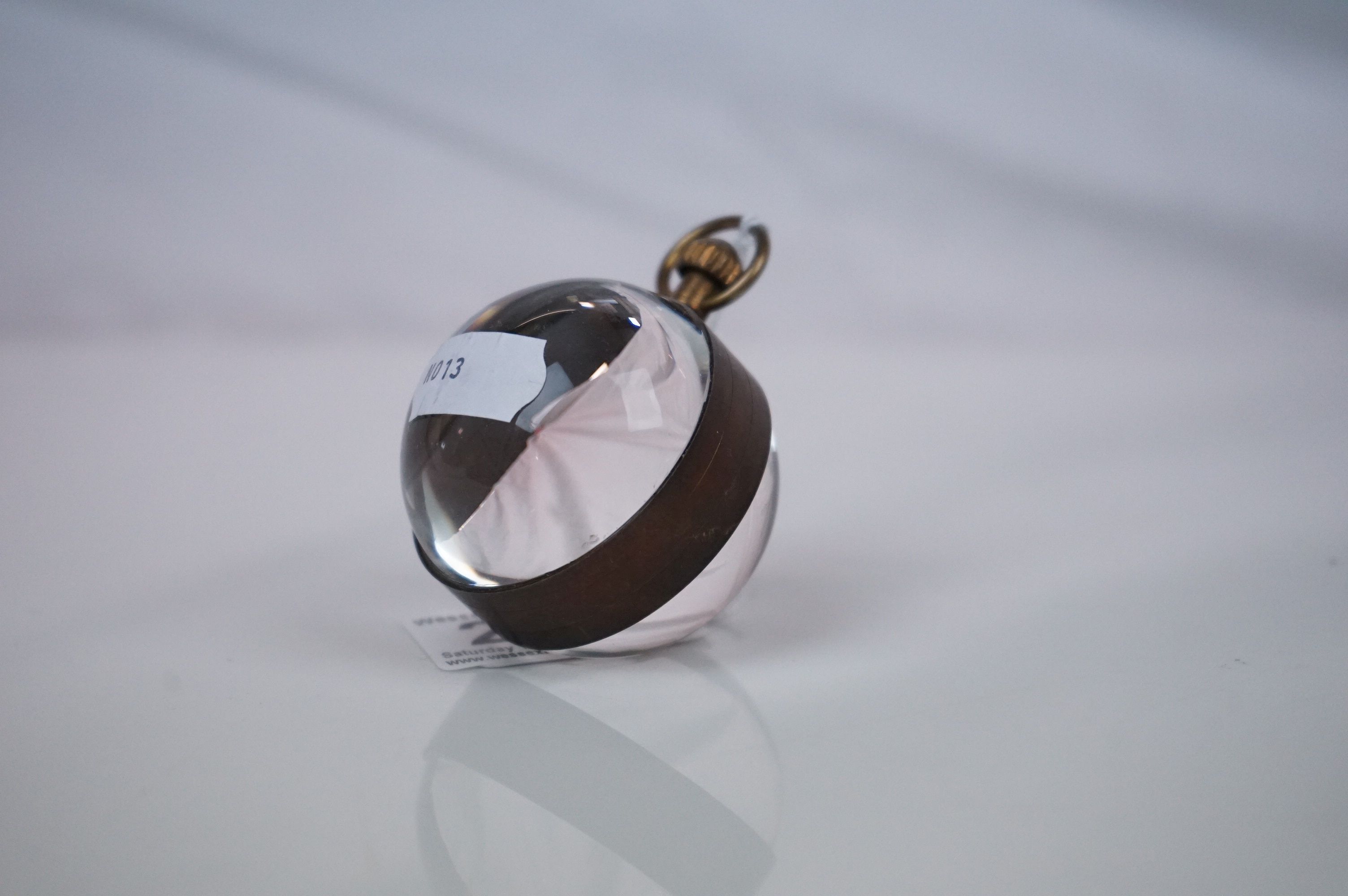 Brass and Glass Cased Bulls Eye Pocket Watch - Bild 3 aus 6