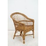 Child's Wicker Tub Chair