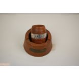 Teak Wooden Barrel made from the teak of H.M.S Ajax (Battle of the River Plate), 5cms high