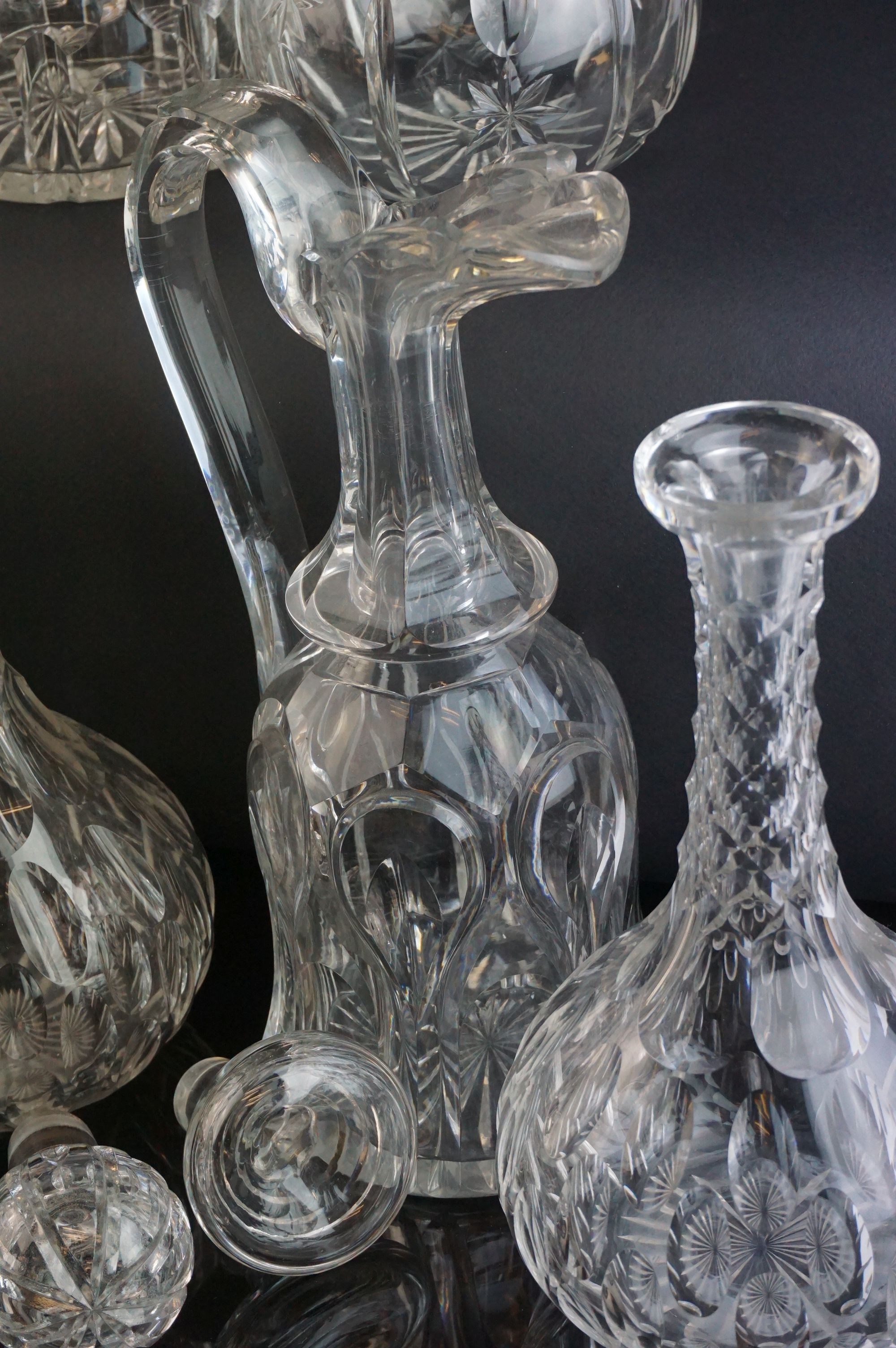 Collection of Nine Decanters and a Claret Jug, some with matched stoppers, together with a - Image 3 of 9