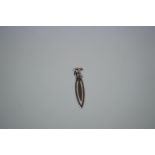 Silver Bookmark with Rooster finial